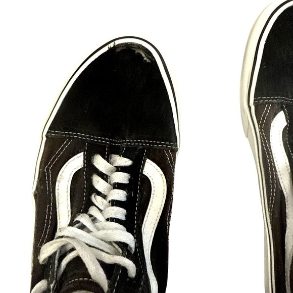 Vans Old Skool Black & White Skate Shoes US Mens 11 Canvas/Suede Low - Picture 6 of 9
